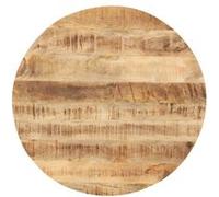 Dessus de table Bois de manguier solide Rond 25 27 mm 80 cm Brun G