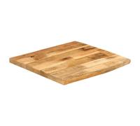 Dessus de Table Bois Mango 40x40x3,8 cm pour Bord | Bois de manguier massif, style rustique, épissure universelle, nettoyage facile, grain unique