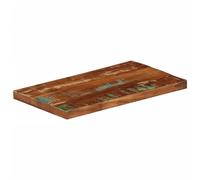Dessus de Table en Bois Recyclé Massif 50x20x3,8 cm Rectangulaire | Bois récupéré teck manguier, pin hêtre, fait main, entretien chiffon humide, usage maison ou commerce