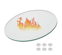 Dessus De Table En Verre Trempé 8mm Épaisseur Ø 35-100cm - Plateau De Table Rond En Verre, Protection De Table Transparente En Verre, Pour Salle À Manger, Tables Basses, Tables De Jardin(50cm)