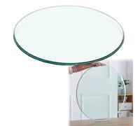 Dessus de table en verre trempé, nappe ronde de 8 mm d'épaisseur, résistante aux chocs, incassable, facile à nettoyer pour tables de salle à manger et de terrasse