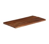Dessus de Table Rectangulaire en Bois Massif Recyclé 120x70x2,5 cm | Bois de récupération solide, teck manguier pin hêtre, fait main, design rustique, surface lisse, nettoyage facile, livraison