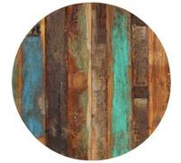 Dessus de table rond 80 cm 15 16 mm Bois de récupération Bois naturel G