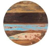 Dessus de table rond 80 cm 25 27 mm Bois de récupération solide Multicolore G