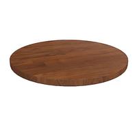 Dessus de table rond Marron foncé Ø30x1,5cm Chêne massif traité