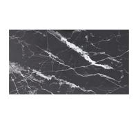 vidaXL Dessus de table de remplacement Verre trempé Ø40×0,8 cm Design marbre noir