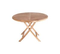 DESTIN - Table Jardin Ronde Ø100cm Teck Naturel -