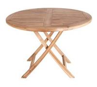 DESTIN - Table Jardin Ronde Ø100cm Teck Naturel - Altobuy Beige G