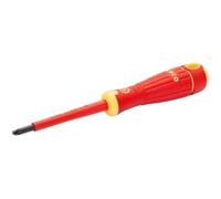Destornillador aislado VDE BahcoFit, de punta Combi ranurada y Pozidriv con mango multicomponente, 6 mm y PZ2, embalaje en blíster