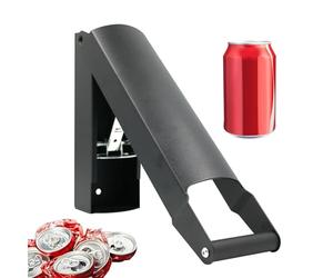 Destructeur de canettes robuste | En aluminium | Poignée confortable | Outil de recyclage pour la maison, les fêtes entre amis, les activités de plein air et les réunions de famille