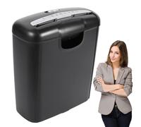 Destructeur de documents - Coupe croisée - Capacité : plus de 50 feuilles par passage - Bac de récupération de 10 litres - Portable, idéal pour le bureau à domicile - Noir