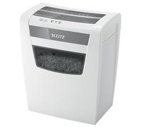 Leitz Destructeur de documents IQ Home Office S – Coupe croisée P-4, 4 x 28 mm, 8 feuilles, blanc