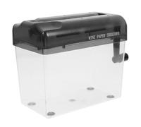 Destructeur de Documents Manuel de Table Noir Présent Rentrée | Acier Inoxydable et ABS, Bac Transparent Intégré, pour Papiers D’imprimante et Dossiers