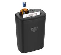 Destructeur de documents Zimilo 12 feuilles, niveau de sécurité P4, coupe en croix 4 x 38 mm, corbeille de 25 litres, destructeur de bureau silencieux pour CD, cartes et agrafes