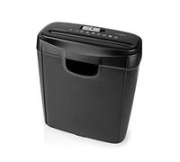 Nedis Destructeur de Papier A4 et de Cartes Coupe en Bande Norme DIN P-2 avec Bac 10L Noir