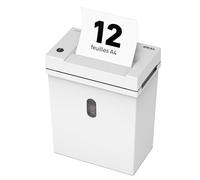 Destructeur de Papier Ideal Shredcat 8200 CC, Coupe croisée 2x12 mm, Niveau de sécurité P-5, 12 Feuilles, 21 litres, Conforme RGPD, Puissant