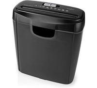 Nedis Destructeur de Papier A4 et de Cartes Coupe en Bande Norme DIN P-2 avec Bac 10L Noir