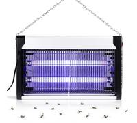 Destructeur d'insectes d'intérieur 20 W, piège à insectes UV avec lumière 365 nm, sans produits chimiques contre les moustiques, les mouches, les mites et les insectes volants, convient pour montage