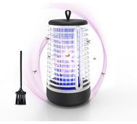 Destructeur d'insectes électrique avec lampe LED, 2500 V, lampe anti-moustiques UV, couverture à 360 °, piège à mouches électrique pour l'intérieur et l'extérieur, pour l'intérieur et l'extérieur
