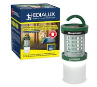 Destructeur d'insectes LED UV Edialux pour l'extérieur, lampe anti-moustiques portable avec réseau haute tension,