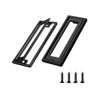 Desuibao Lot de 2 Poignées de Porte Coulissante en Alliage de Zinc, Poignées de Porte Encastrées, Poignées de Tiroir Encastrées, Anneau Caché pour la Maison, la Cuisine, Noir