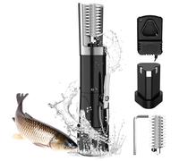 Détartreur de poisson électrique sans fil, rechargeable 16,8 V 120 W, moteur sans balais, outil de retrait de balance de poisson étanche en acier inoxydable pour la préparation de fruits de mer à la