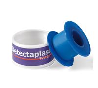 Detectaplast Bande de Sparadrap détectable bleu imperméable adhésive hypoallergénique - HACCP - Rouleau de l. 2,5 cm x L. 5 m