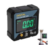 Détecteur d'angles numérique portable | Écran LED, matériau ABS, 5,8 x 5,8 x 2,5 cm, plage de mesure de 4 x 90°, rechargeable, base magnétique, outil de précision pour CA