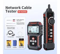 Détecteur de câbles et testeur de câbles réseau - NF-8209S - Écran LCD - Testeur PoE - Cat5/Cat6 - Mesure de longueur - Carte de câblage - Pile incluse