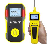 Détecteur de CO + Pompe | Certificat d'Étalonnage UE | Recharge USB | Alarmes Sonores, Visuelles et par Vibration | 0-1000 ppm CO