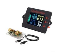 Détecteur de courant bidirectionnel 8-120 V CC (écran couleur) | L'écran LCD affiche la tension, le courant, l'alimentation ; boîtier ABS résistant à la chaleur et aux chocs ; boutons en