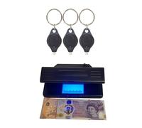 Détecteur de faux billets de banque, vérificateur de banque, testeur forgé, porte-clés, portable, fonctionne avec des piles, carte d'identité, passeport, papier polymère, euro, dollar toutes les