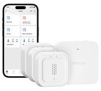 Détecteur de fuite d'eau Matter - Alarme 100 dB - Connexion 2,4 GHz - Compatible HomeKit, Alexa et Google Home - Pile AAA