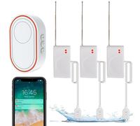 Détecteur de fuite d'eau - WiFi - 3 capteurs - Alarme 110 dB - Centrale connectée