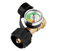 Détecteur de fuite propane avec jauge réservoir pour RV et camping | Indicateur couleur QCC1 Type 1 pour réservoirs 5-40 lb sans outils