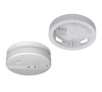 Détecteur de fumée connecté 230 V avec plaque de montage et batterie de secours 9 V, détecteur d'alarme 85 dB