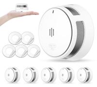 Détecteur de fumée, durée de vie de la batterie de 10 ans, détecteur de fumée pour la maison, alarme incendie avec bouton de mise en sourdine à distance, grand bouton de test/mise en sourdine, conform
