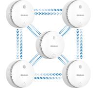Détecteur de fumée en réseau WISUALARM 85dB, capteur d'incendie intelligent avec alarme sonore