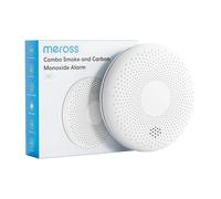 Meross Détecteur de Fumée et de Monoxyde de Carbone, Détecteur Combiné avec Pile de 10 Ans, Sirène Puissante, Auto-Vérification et Bouton de Test, Alarme de Fumée et de CO Certifié EN14604 et EN50291