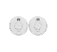 Alecto Détecteur de fumée SD110 photoélectrique 85 dB Blanc Lot de 2 – Ø 101 × 36 mm à piles