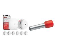 Détecteur de fumée X-Sense XS01-M ProConnected avec Station de Base SBS50 et bornes électriques Klauke 47612 (100 PC(S), 2,5 cm), Rouge