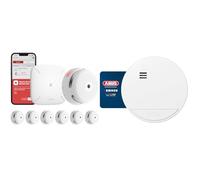 Détecteur de fumée X-Sense XS01-M ProConnected avec Station de Base SBS50 et détecteur de fumée ABUS RWM90 - avec Pile remplaçable de 5 Ans - certifié DIN EN14604 Volume d'alarme 85 DB - Blanc
