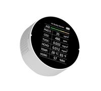 Détecteur de gaz, Détecteur de qualité l'air Multifonctionnel CO2 interconnexion téléphone Portable Outil détection d'environnement d'air(White-no-WiFi)