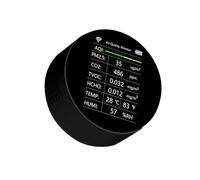 Détecteur de gaz, Détecteur de qualité l'air Multifonctionnel CO2 interconnexion téléphone Portable Outil détection d'environnement d'air(Black-with-WiFi)