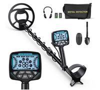 Détecteur de Métaux Professionnel, 5 Modes pour Adultes et Enfants, Bobine de Recherche Étanche IP68 26 cm avec Écran LCD