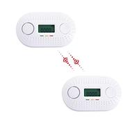 Détecteur de Monoxyde de Carbone Interconnecté - Détecteur de CO avec 10 Ans d'Autonomie - Alarme de CO - Alarme Maison - Idéal de Cuisine, Magasin, Bureau, Maison, Porte et Garage (Pack of 2)