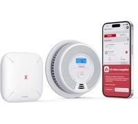 Détecteur de monoxyde de carbone pour fumée sans fil X-Sens SC07-MR, Co-détecteur Smart Networked, Home Security App, 1 station de base pour gaz de fumée SBS50, SC07-MR11