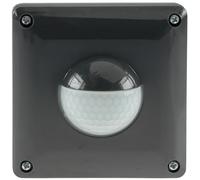Détecteur de mouvement extérieur ChiliTec, encastrable, angle de vision de 190°, IP65, compatible LED, s'active dès 1 watt, remplace un interrupteur, anthracite