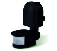 Détecteur de mouvement infrarouge, applique murale inclinable, adapté pour une utilisation jour et nuit, indice de protection IP44, 1200 W, 240 V, couleur noire