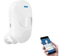Détecteur de mouvement intelligent doté de la technologie PIR sans fil - Système de sécurité domestique avec alerte sonore et visuelle - Portée étendue de 12 mètres - Signaux lumineux discrets et sile